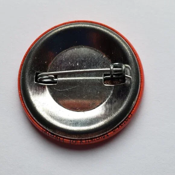 Happy Molar Tooth Pinback Pin Button - Picture 2 of 2